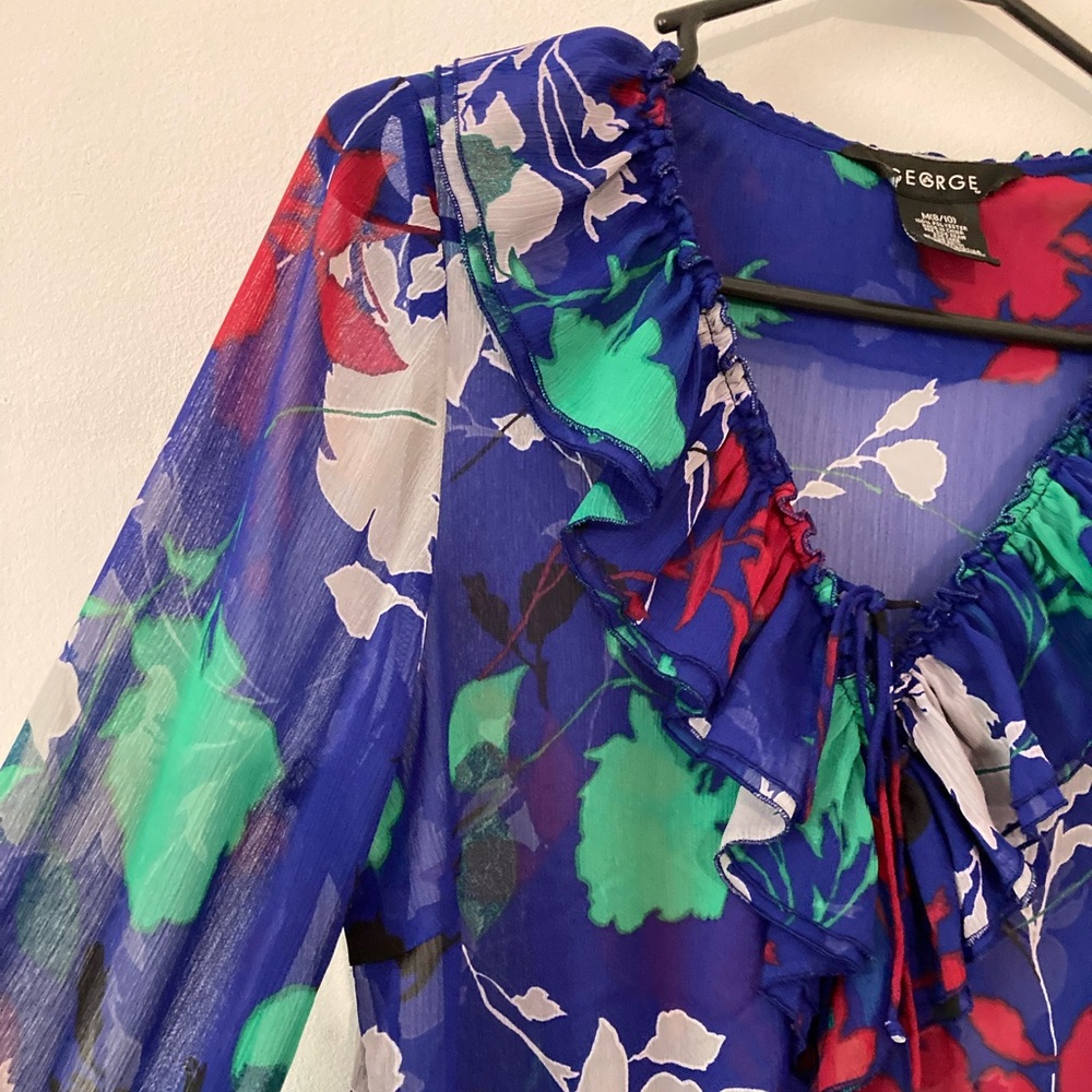 George Ruffled Blouse, Size M - Picture 5 of 11